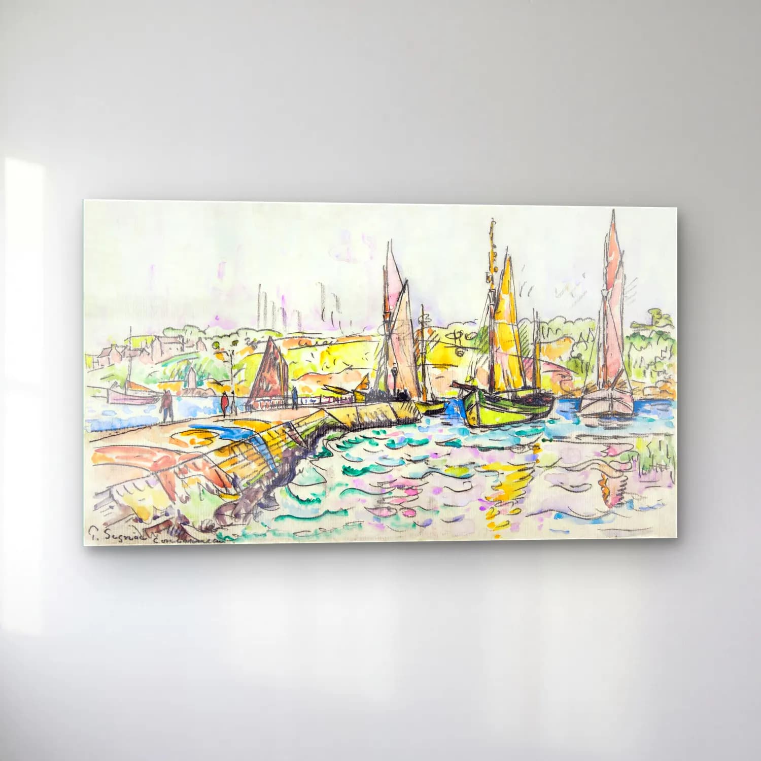 Paul Signac – Concarneau cam tablo — sol açıdan görünüm