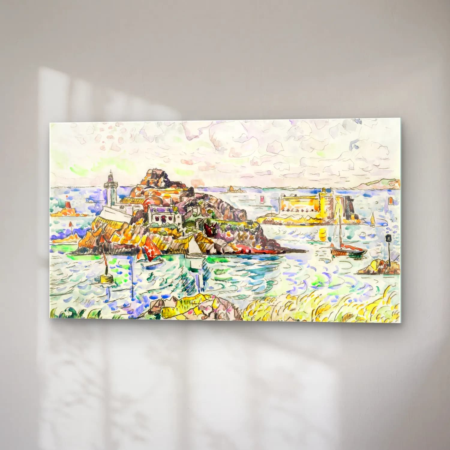 Paul Signac – Entrance of the River cam tablo — sağ açıdan görünüm