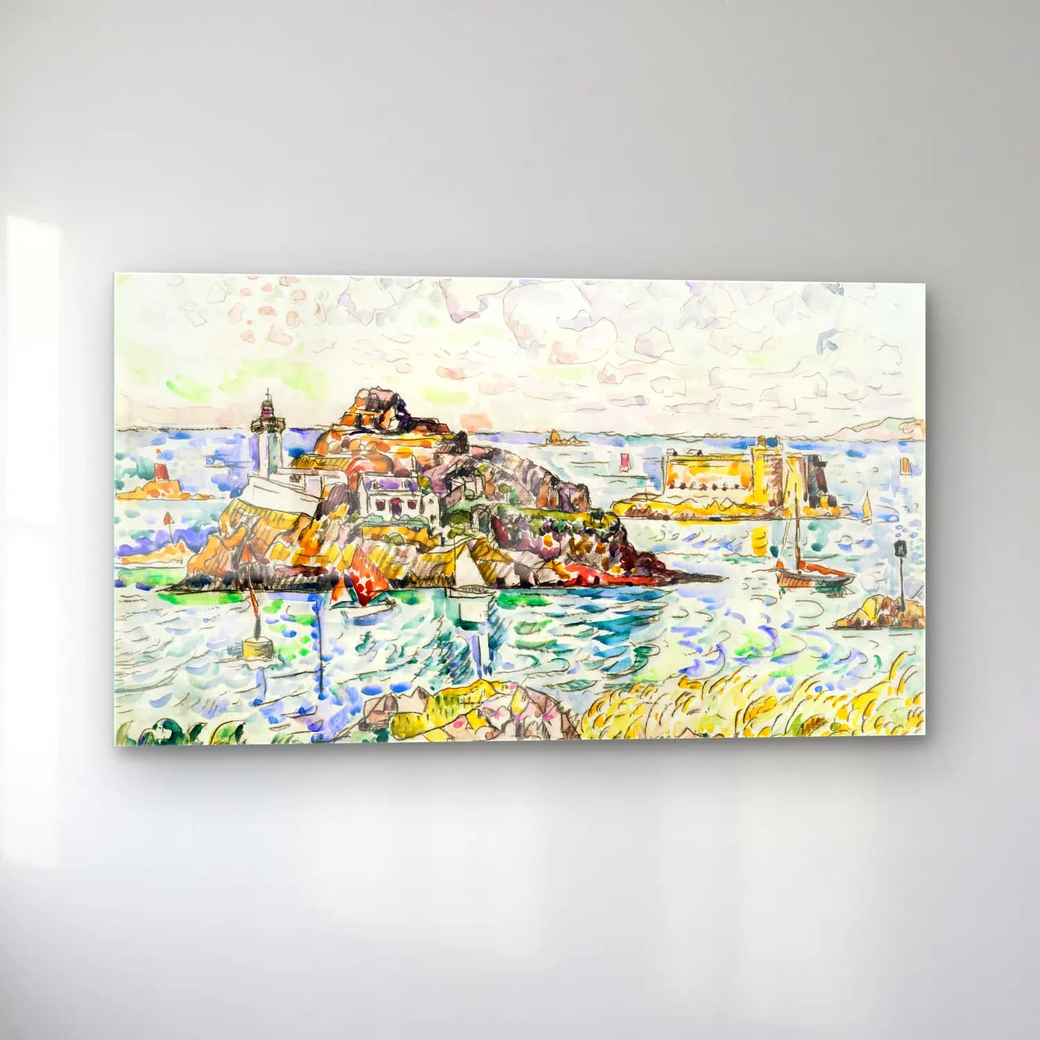 Paul Signac – Entrance of the River cam tablo — sol açıdan görünüm