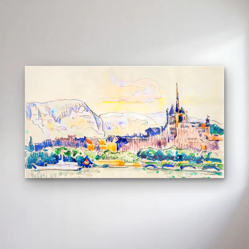 Paul Signac – Genève cam tablo — Paul Signac – Genève — suluboya katedral