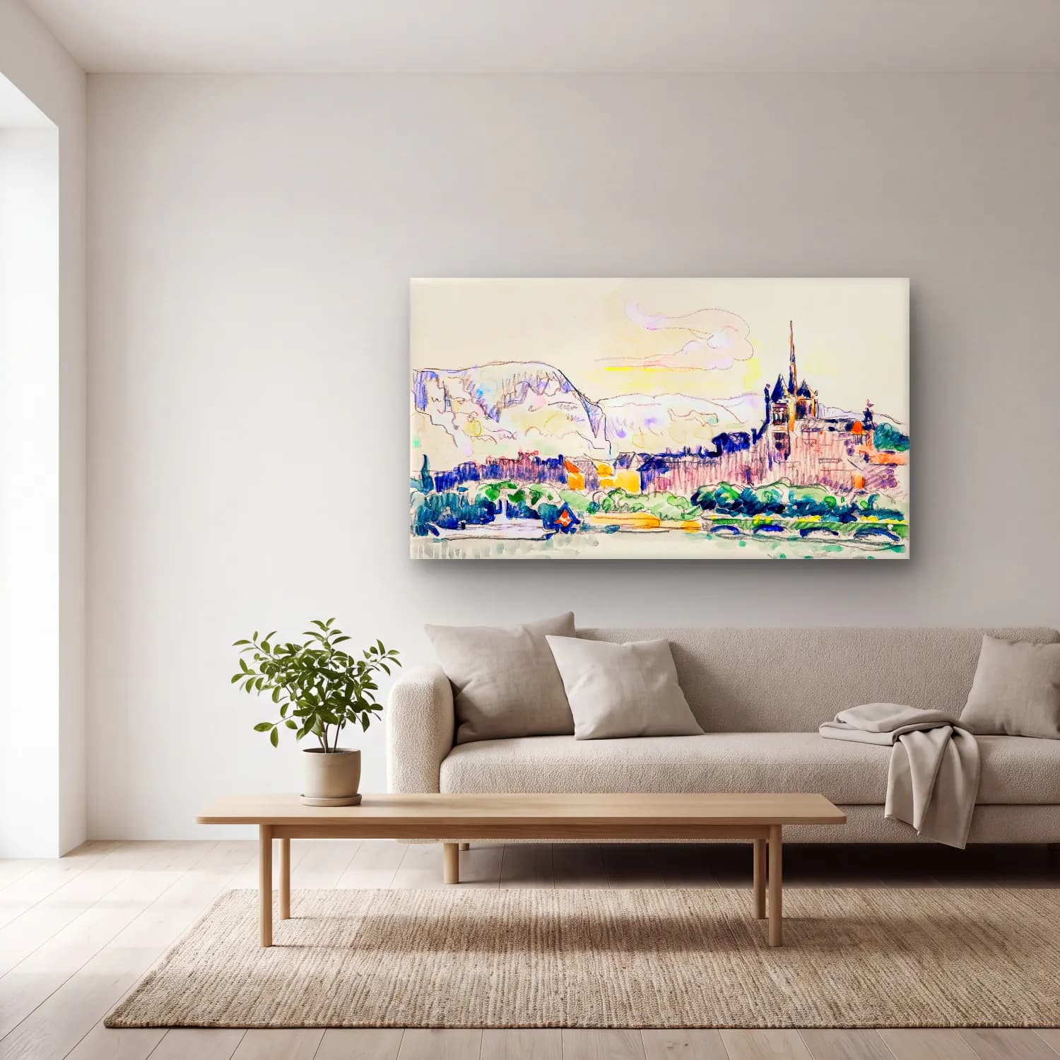 Paul Signac – Genève cam tablo — açık renk salonda