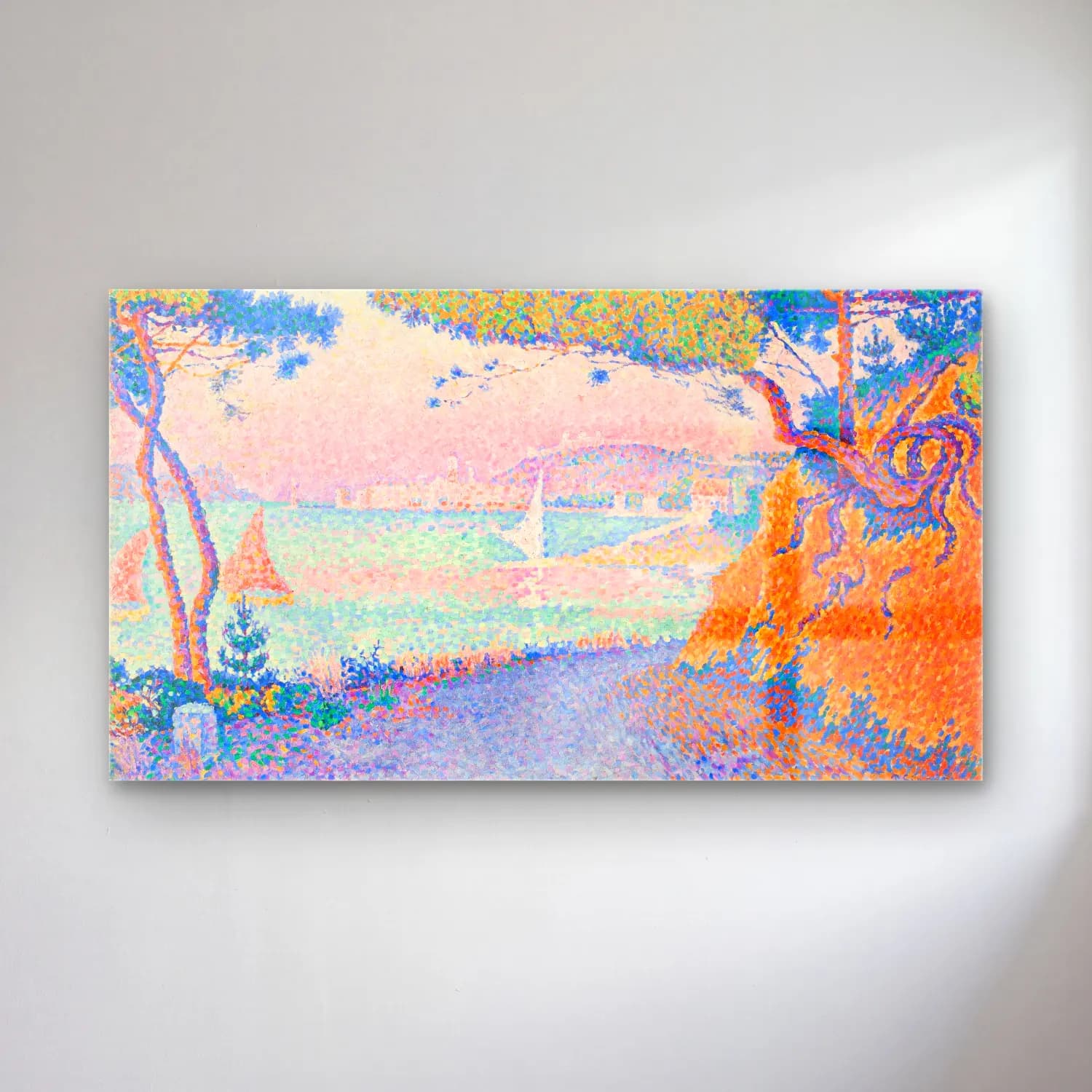 Paul Signac – Golfe Juan cam tablo — Paul Signac – Golfe Juan — empresyonist i̇talyan sahili