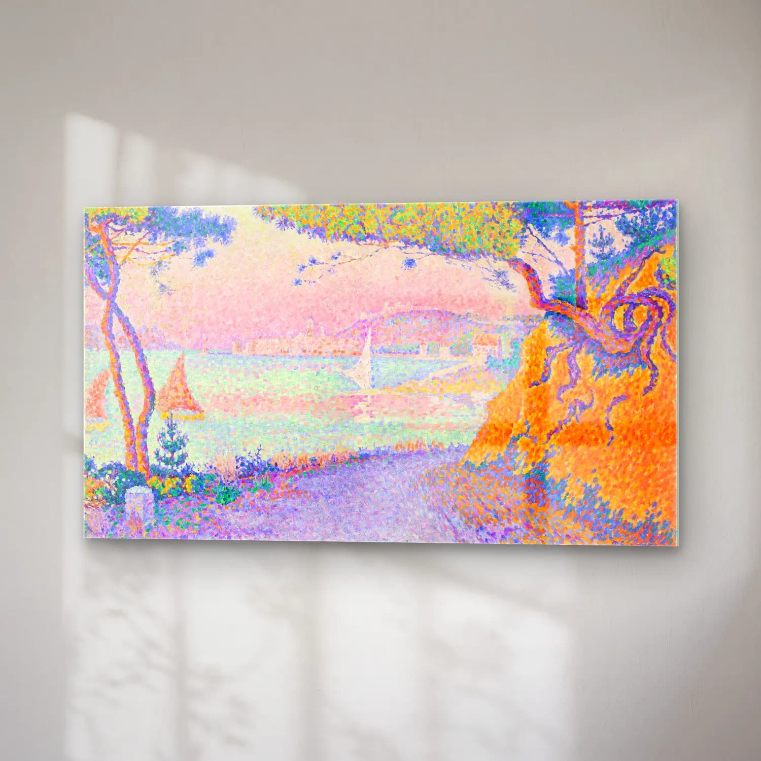 Paul Signac – Golfe Juan cam tablo — sağ açıdan görünüm