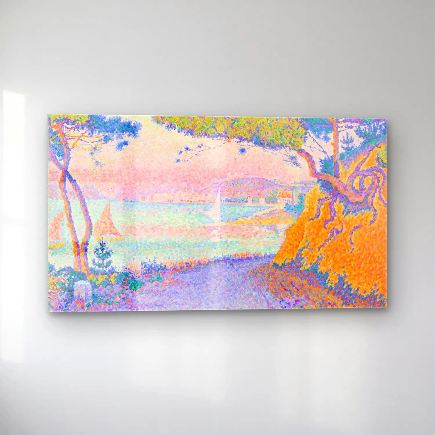 Paul Signac – Golfe Juan cam tablo — sol açıdan görünüm