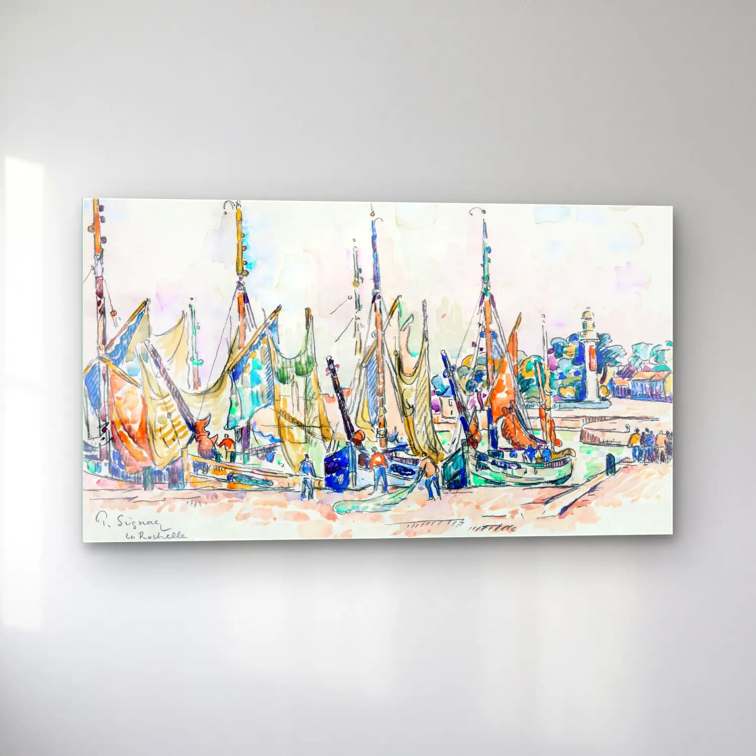 Paul Signac – La Rochelle cam tablo — sol açıdan görünüm