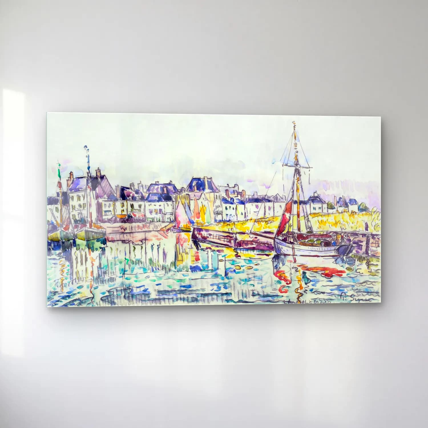 Paul Signac – Le Croisic cam tablo — sol açıdan görünüm