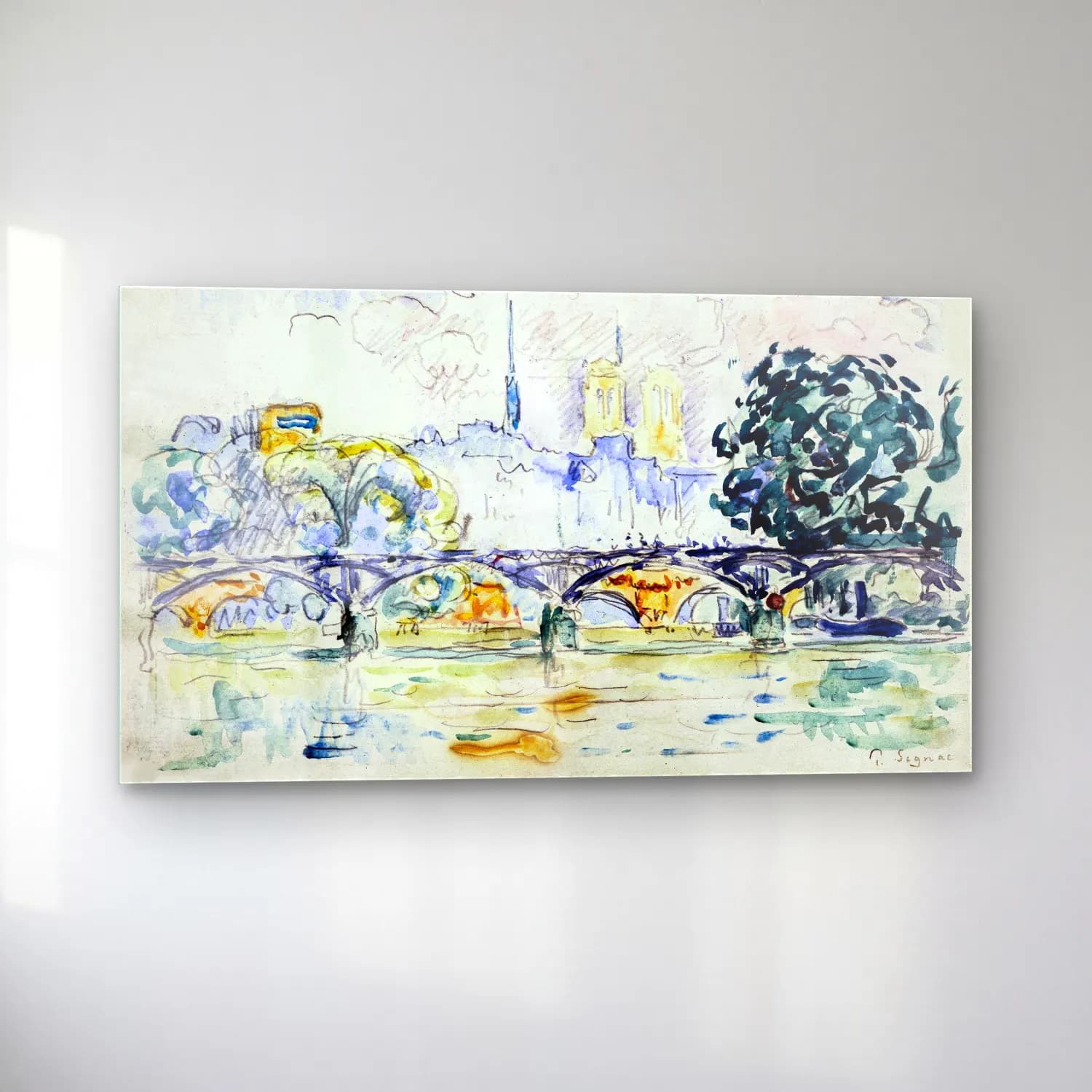 Paul Signac – Le Pont de Arts cam tablo — sol açıdan görünüm