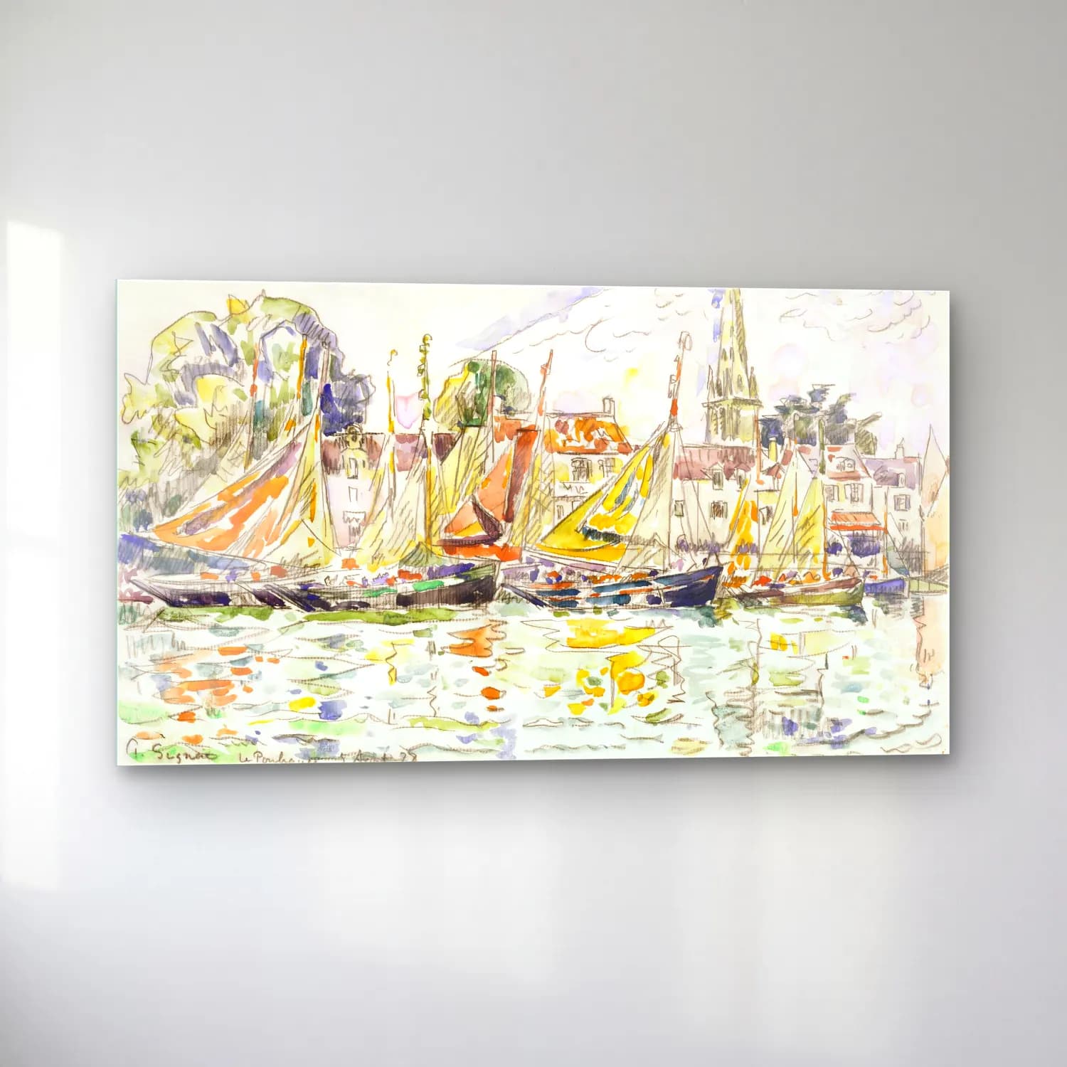 Paul Signac – Le Pouliguen Fishing Boats cam tablo — sol açıdan görünüm