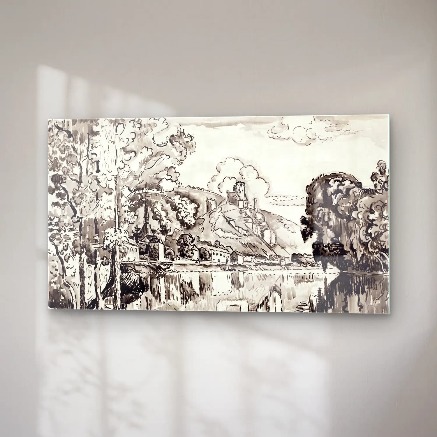 Paul Signac – Les Andelys on a Summer Morning cam tablo — sağ açıdan görünüm
