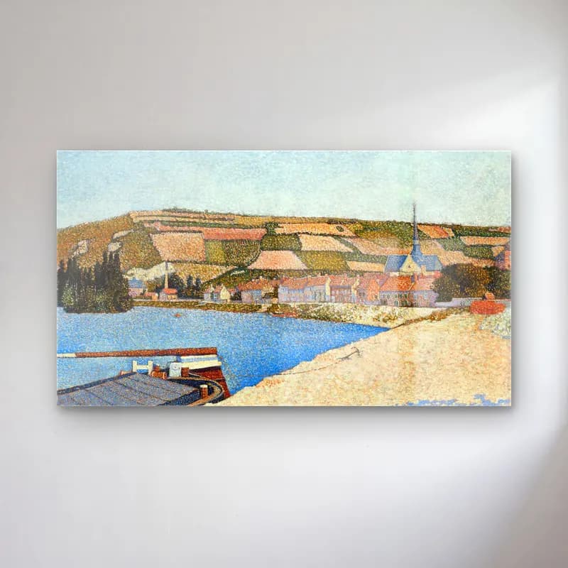 Paul Signac – Les Andelys, Côte d Aval cam tablo — Paul Signac – Les Andelys, Côte d Aval — empresyonist liman ve tekneler