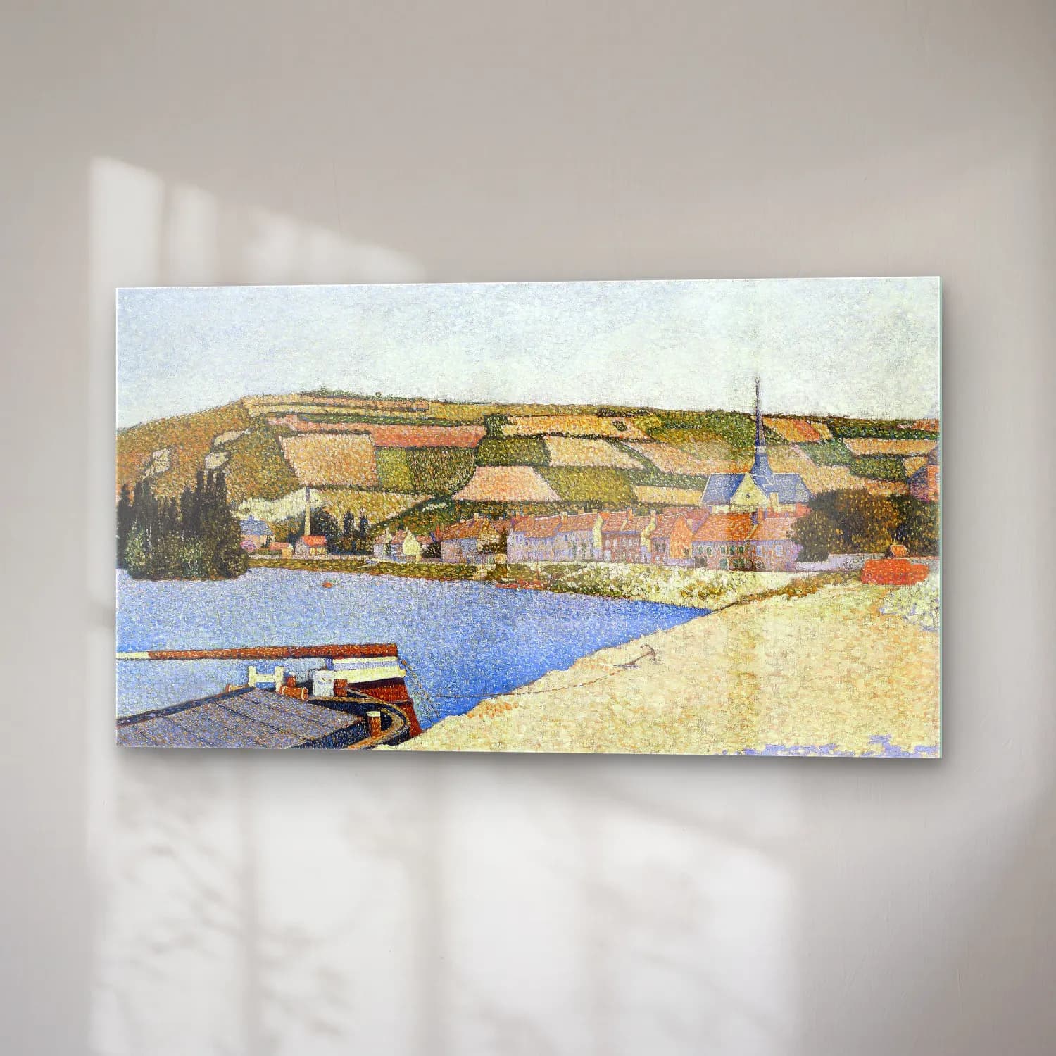 Paul Signac – Les Andelys, Côte d Aval cam tablo — sağ açıdan görünüm