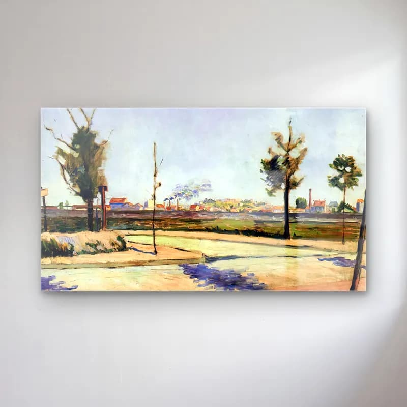 Paul Signac – Outskirts of Paris the Road to Gennevilliers cam tablo — Paul Signac – Outskirts of Paris the Road to Gennevilliers — empresyonist liman ve tekneler
