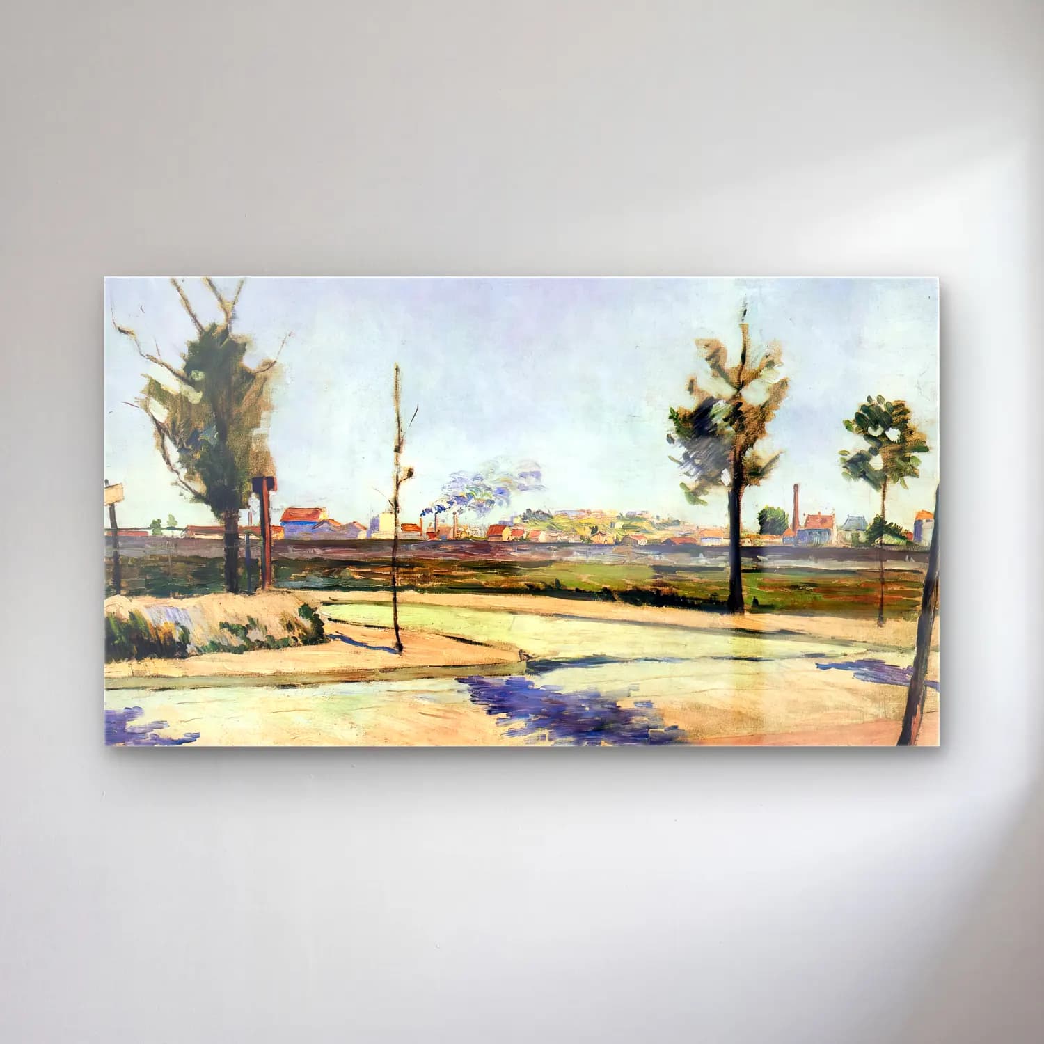 Paul Signac – Outskirts of Paris the Road to Gennevilliers cam tablo — Paul Signac – Outskirts of Paris the Road to Gennevilliers — empresyonist liman ve tekneler