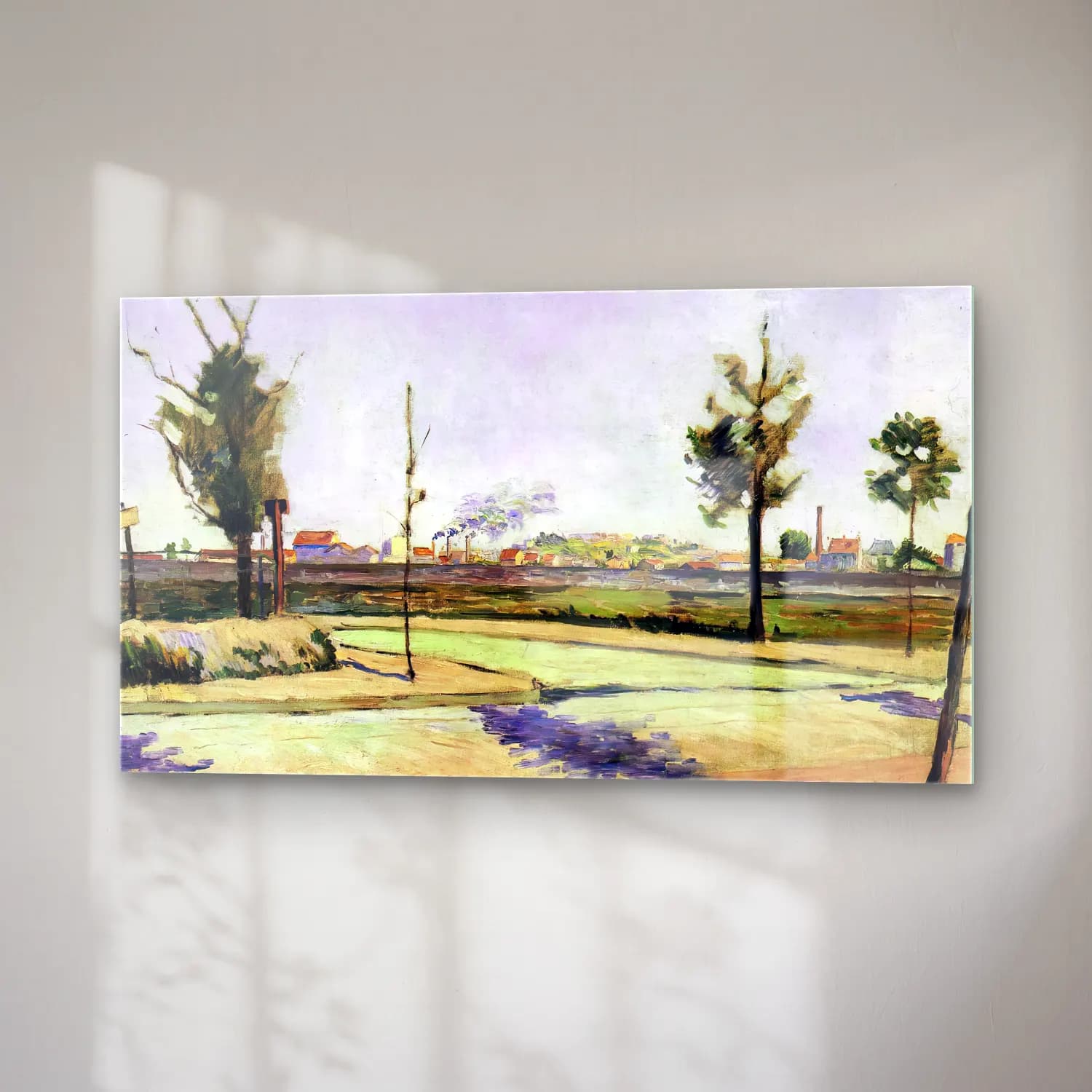 Paul Signac – Outskirts of Paris the Road to Gennevilliers cam tablo — sağ açıdan görünüm