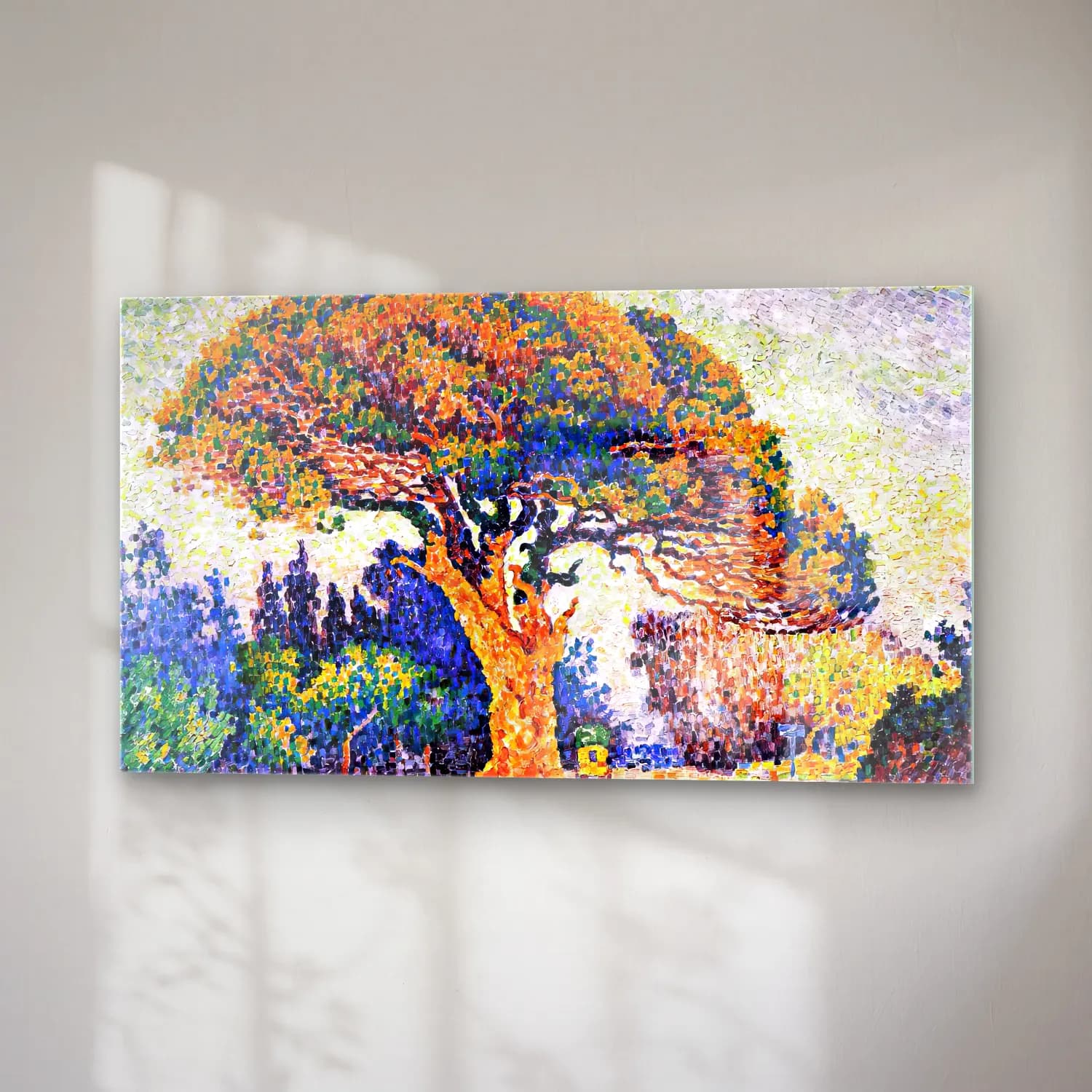 Paul Signac – Pine Tree at Saint-Tropez cam tablo — sağ açıdan görünüm