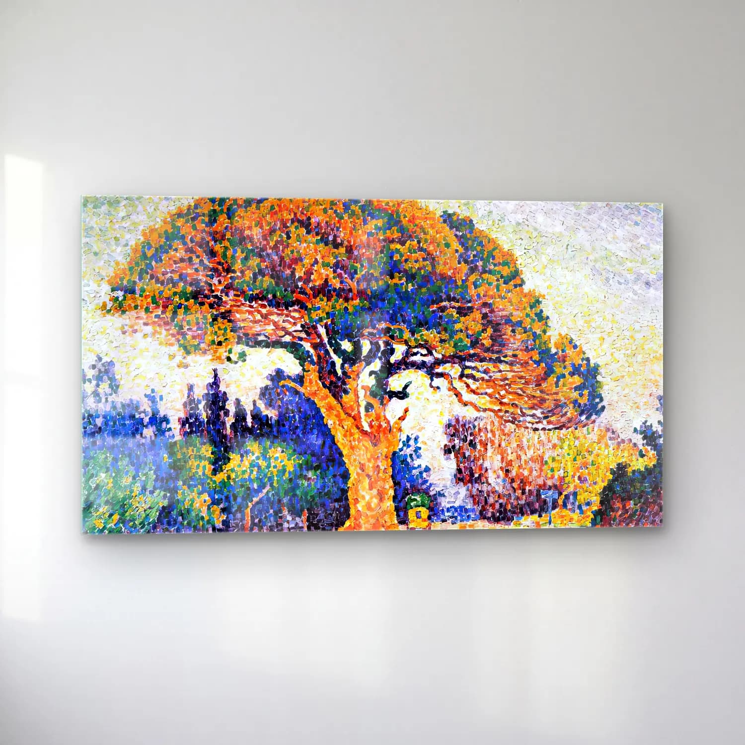 Paul Signac – Pine Tree at Saint-Tropez cam tablo — sol açıdan görünüm