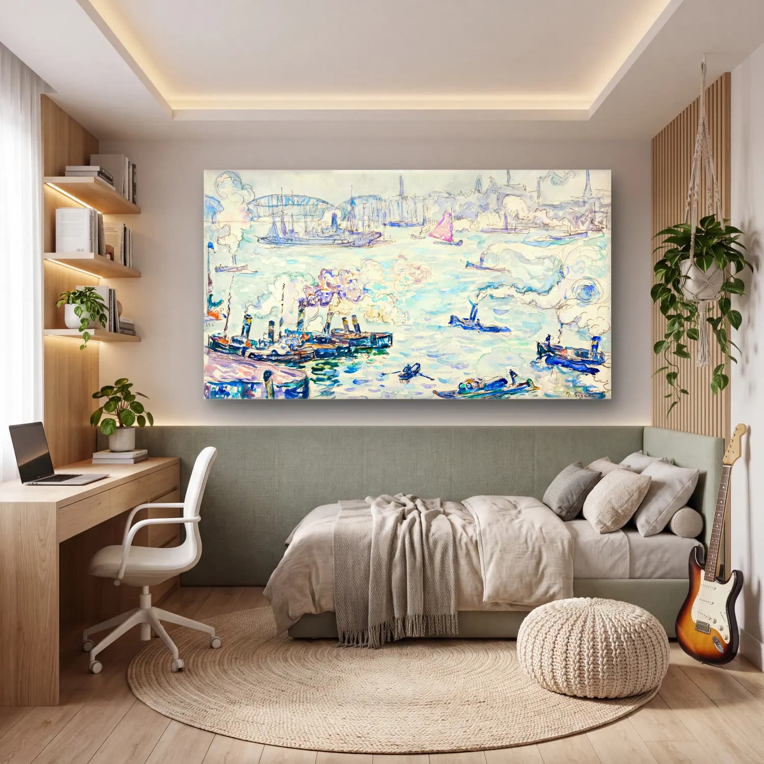 Paul Signac – Rotterdam cam tablo — genç odasında