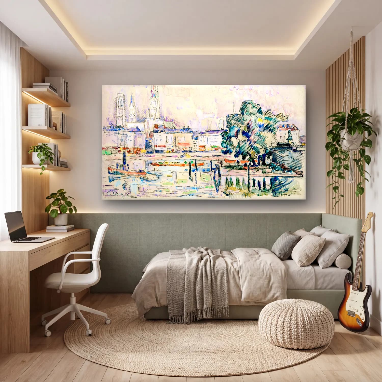 Paul Signac – Rouen cam tablo — genç odasında
