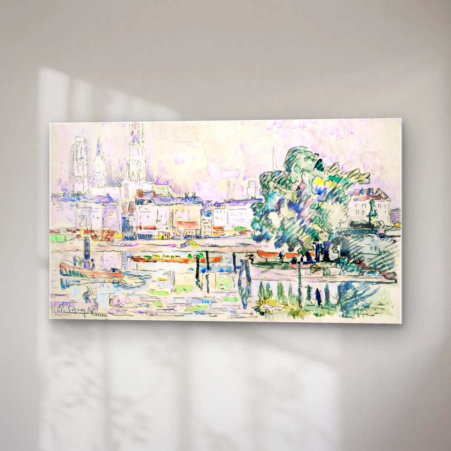 Paul Signac – Rouen cam tablo — sağ açıdan görünüm