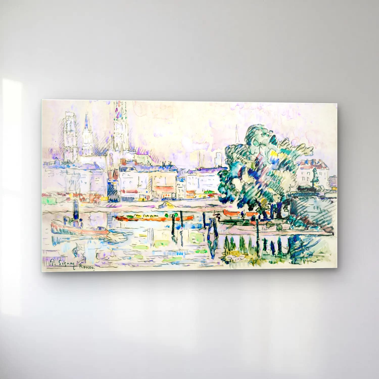 Paul Signac – Rouen cam tablo — sol açıdan görünüm