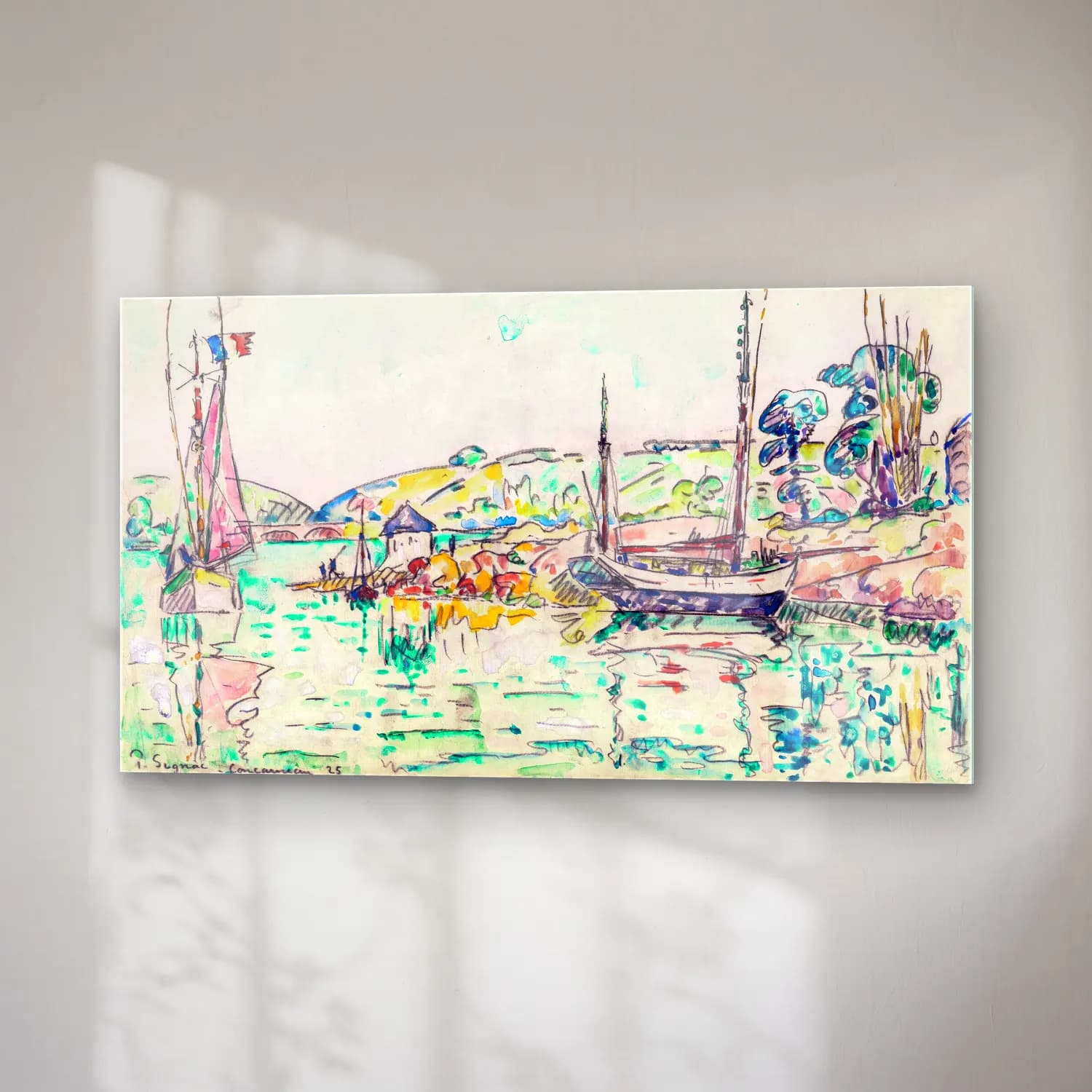 Paul Signac – Seascape Boat cam tablo — sağ açıdan görünüm