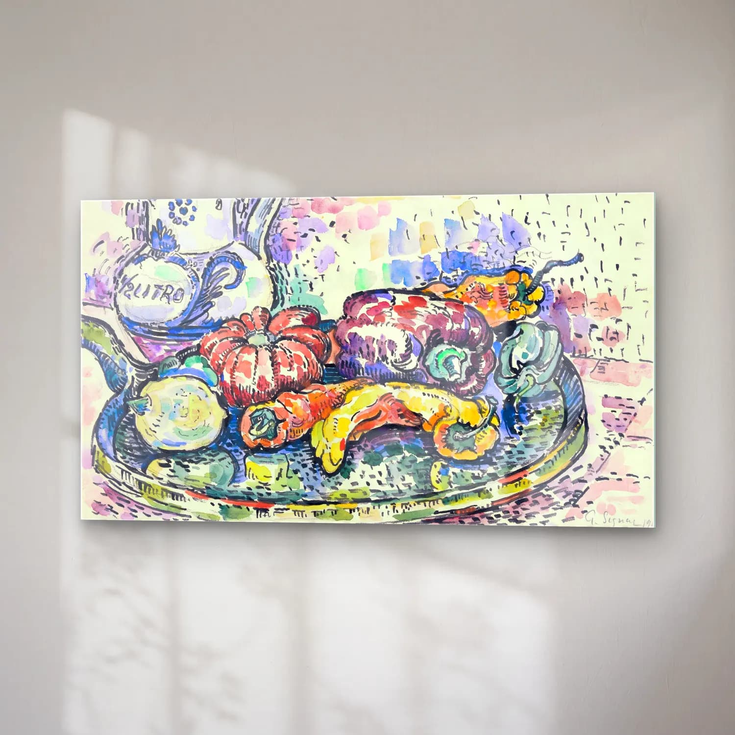 Paul Signac – Still Life With Jug cam tablo — sağ açıdan görünüm