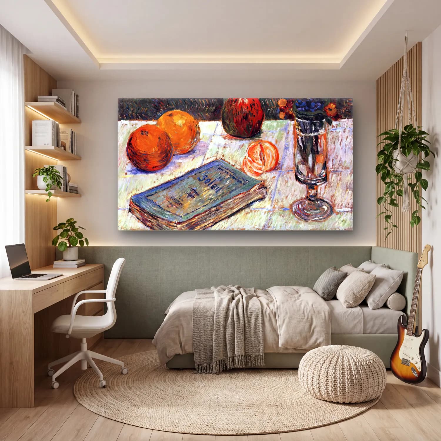 Paul Signac – Still-Life with a Book cam tablo — genç odasında