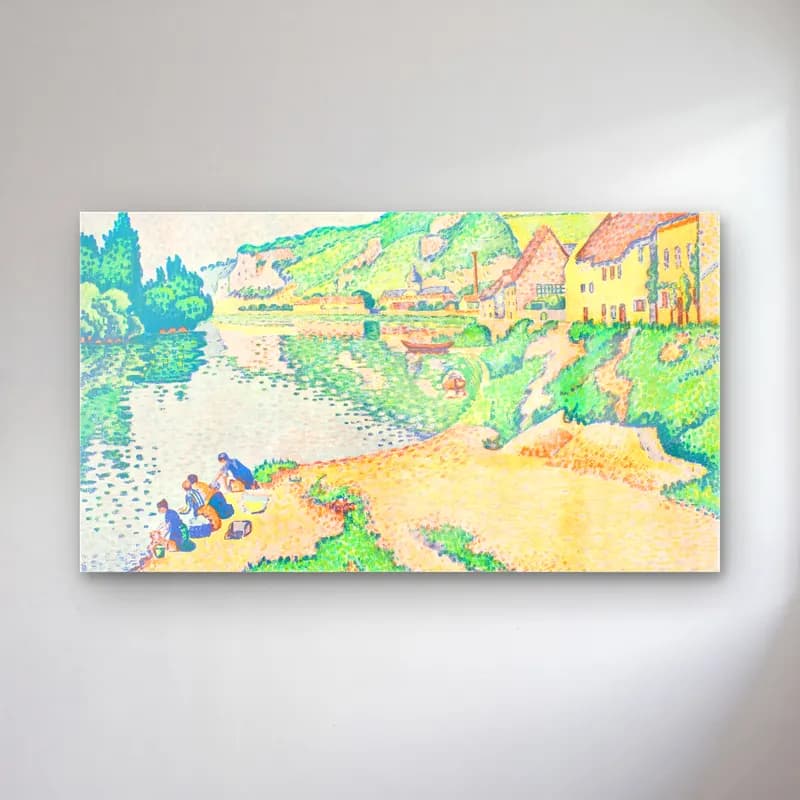 Paul Signac – The Andelys cam tablo — Paul Signac – The Andelys — empresyonist i̇talyan sahili
