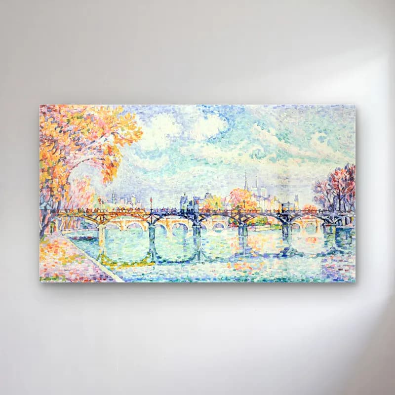 Paul Signac – The Bridge Of Arts cam tablo — Paul Signac – The Bridge Of Arts — empresyonist köprü