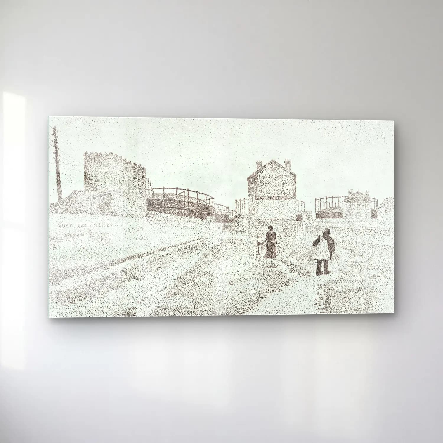 Paul Signac – The Gas Tanks at Clichy cam tablo — sol açıdan görünüm