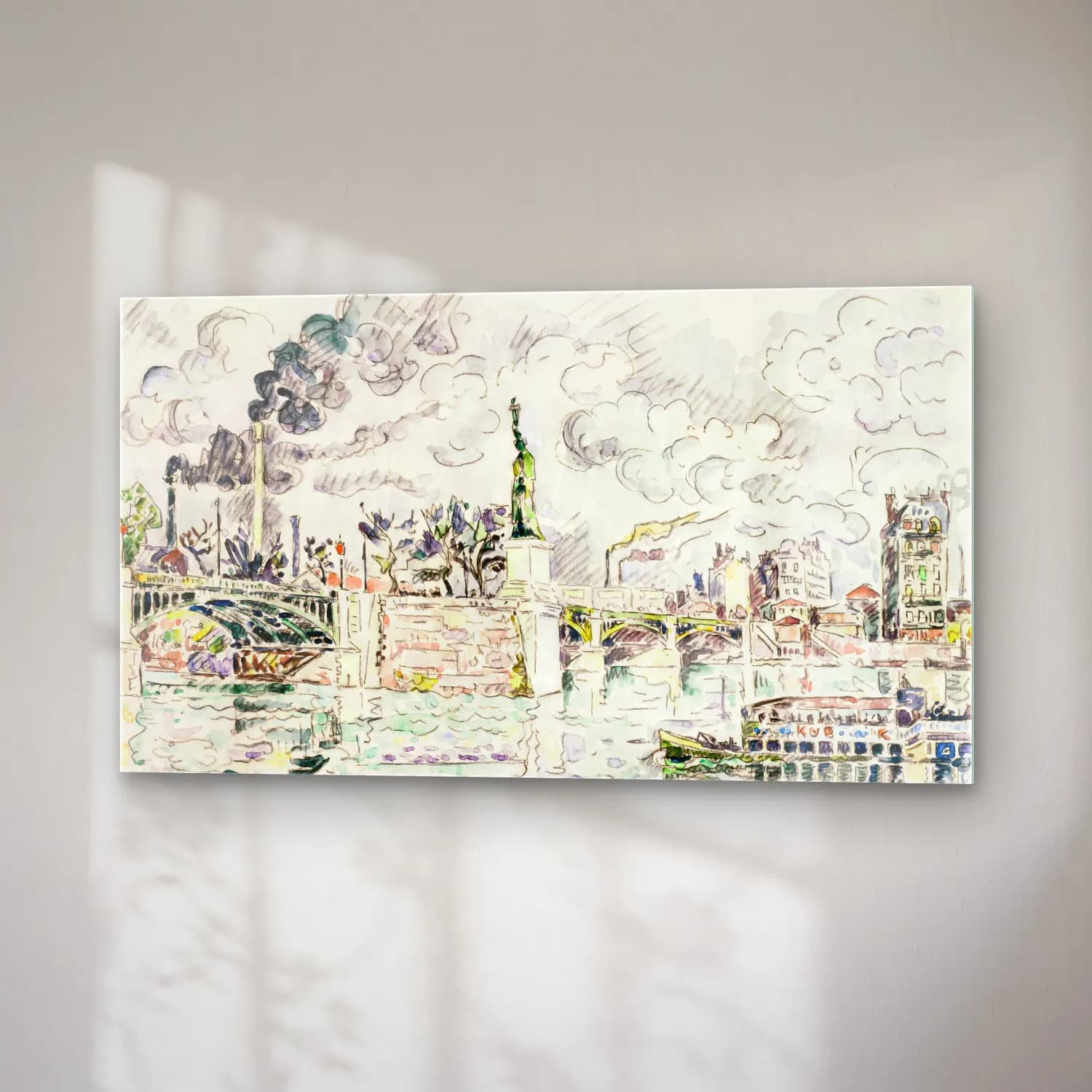 Paul Signac – The Grenelle Bridge cam tablo — sağ açıdan görünüm
