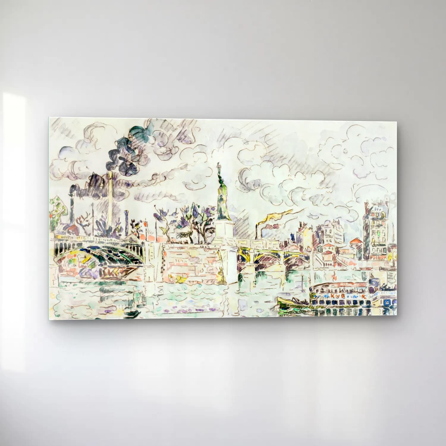 Paul Signac – The Grenelle Bridge cam tablo — sol açıdan görünüm