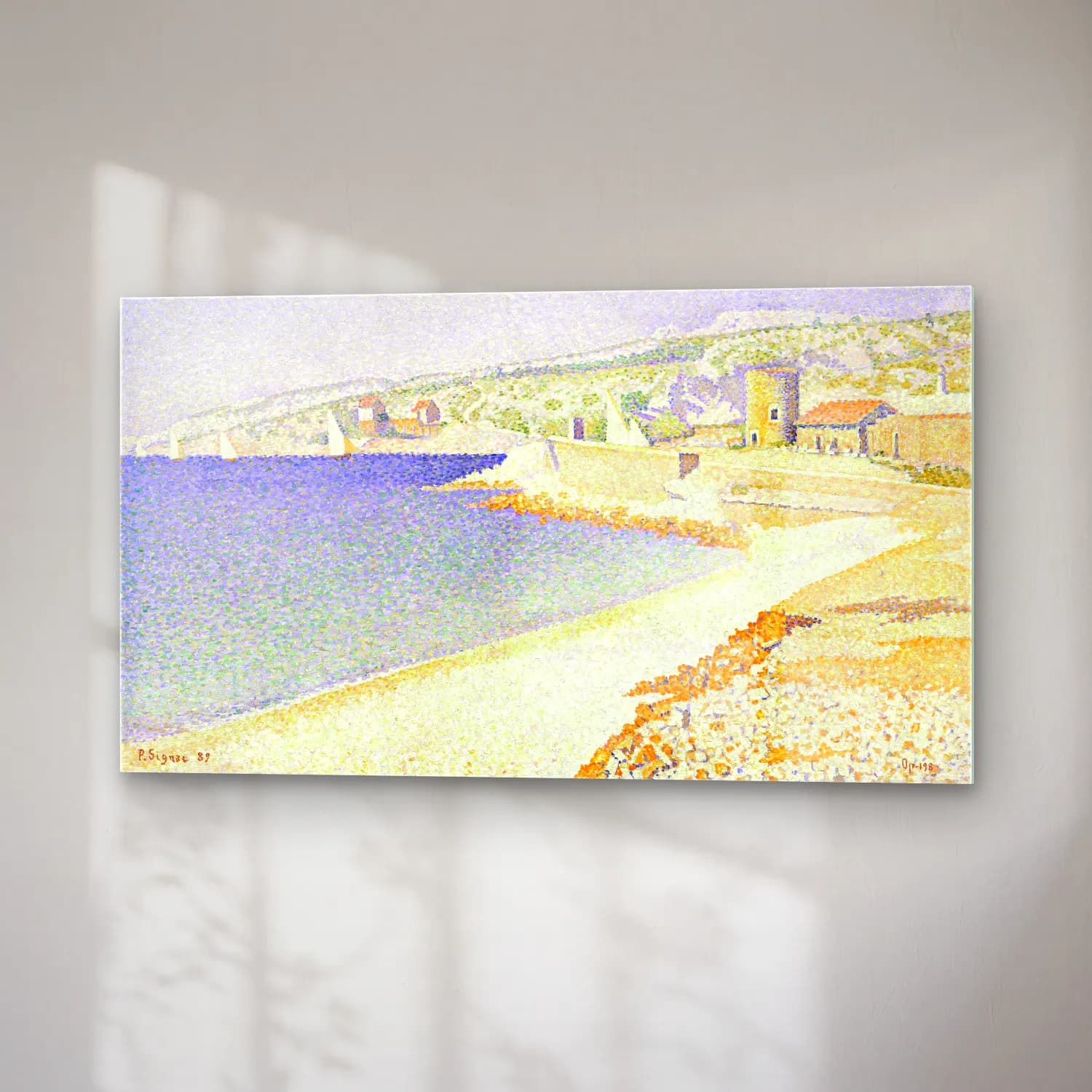 Paul Signac – The Jetty at Cassis cam tablo — sağ açıdan görünüm