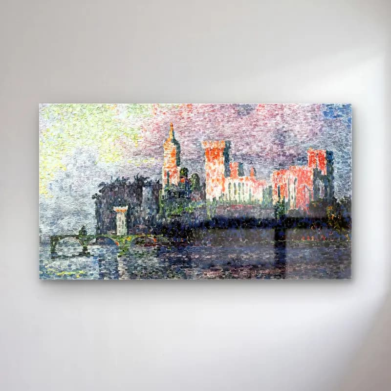 Paul Signac – The Papal Palace in Avignon cam tablo — Paul Signac – The Papal Palace in Avignon — empresyonist şato