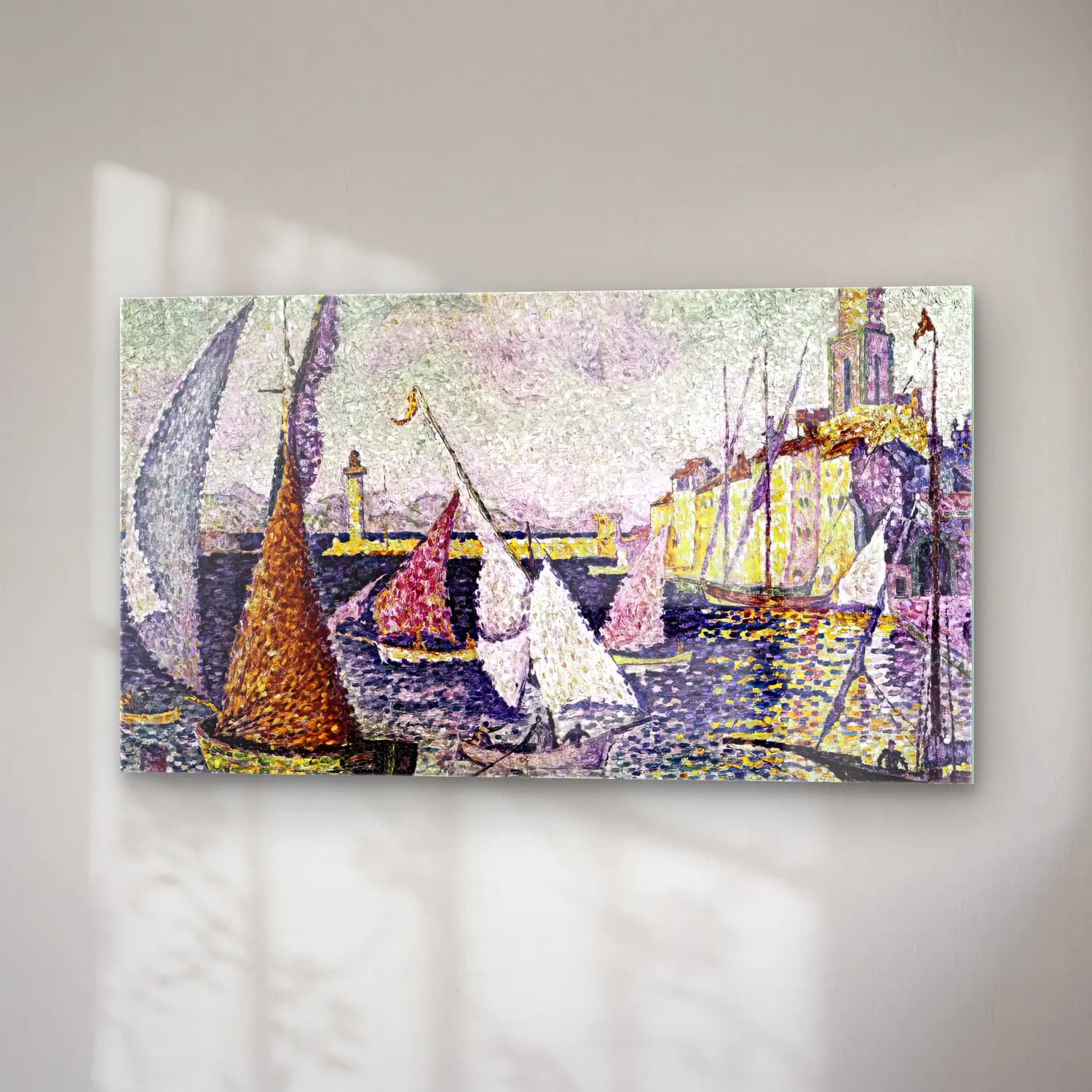 Paul Signac – The Port of Saint-Tropez cam tablo — sağ açıdan görünüm