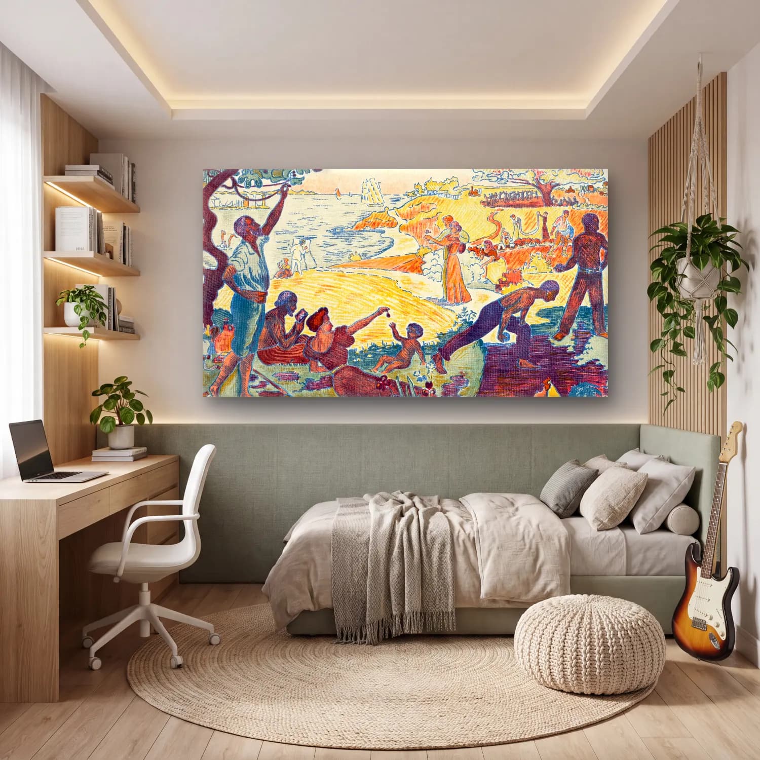 Paul Signac – Time of Harmony cam tablo — genç odasında