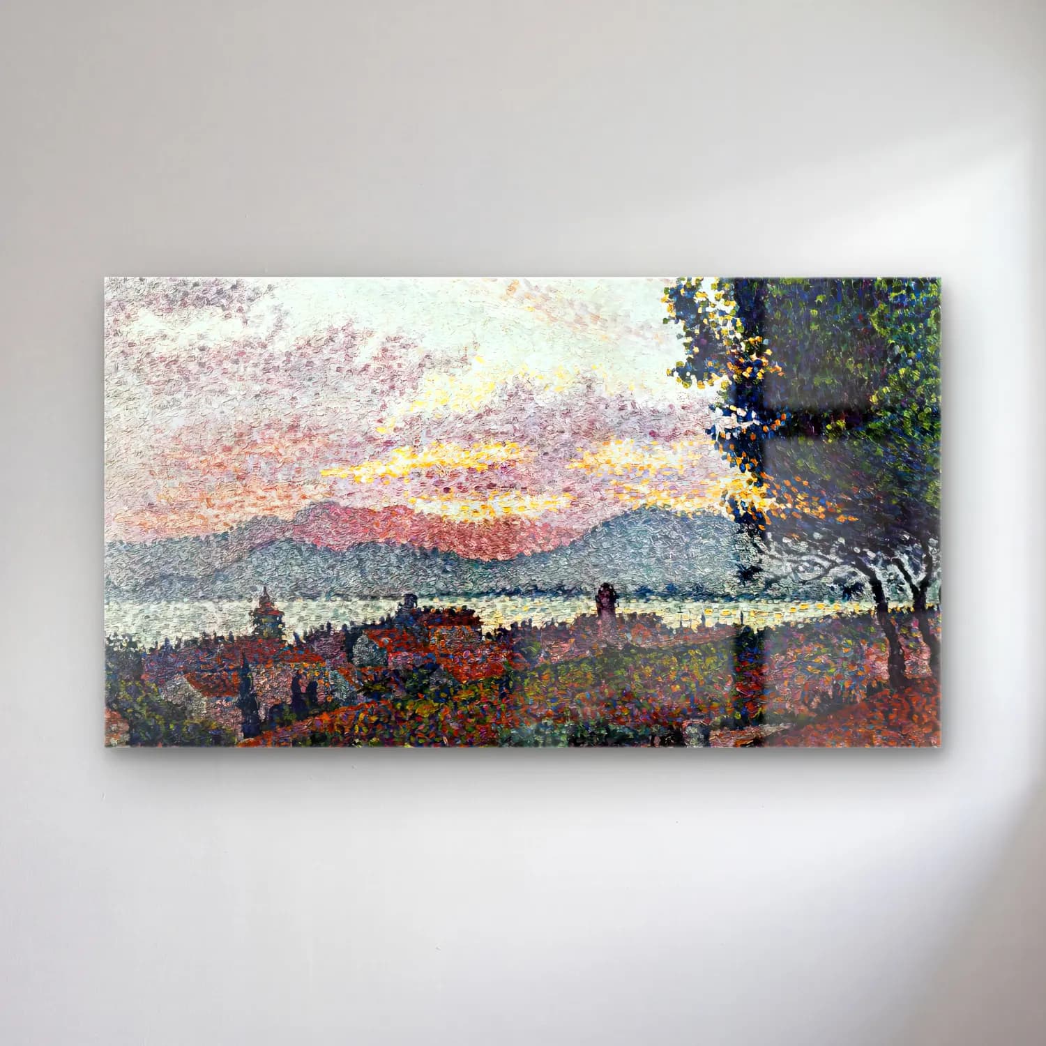 Paul Signac – View of Saint-Tropez cam tablo — Paul Signac – View of Saint-Tropez — empresyonist i̇talyan sahili