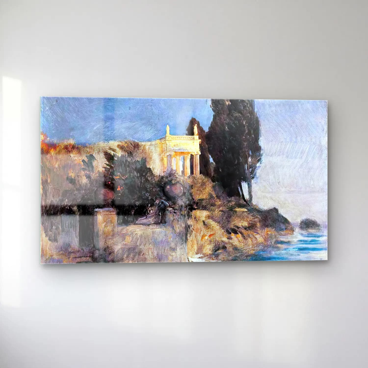 Arnold Böcklin – Villa by the Sea cam tablo — sol açıdan görünüm