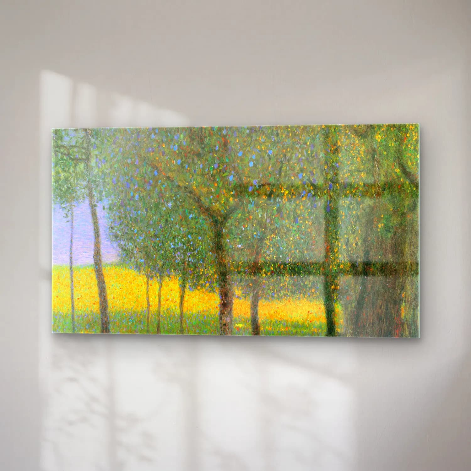 Gustav Klimt – Fruit Trees cam tablo — sağ açıdan görünüm