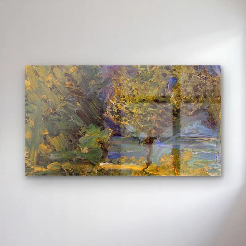 Gustav Klimt – Gmunden in the background cam tablo — Gustav Klimt – Gmunden in the background — empresyonist kırda nehir