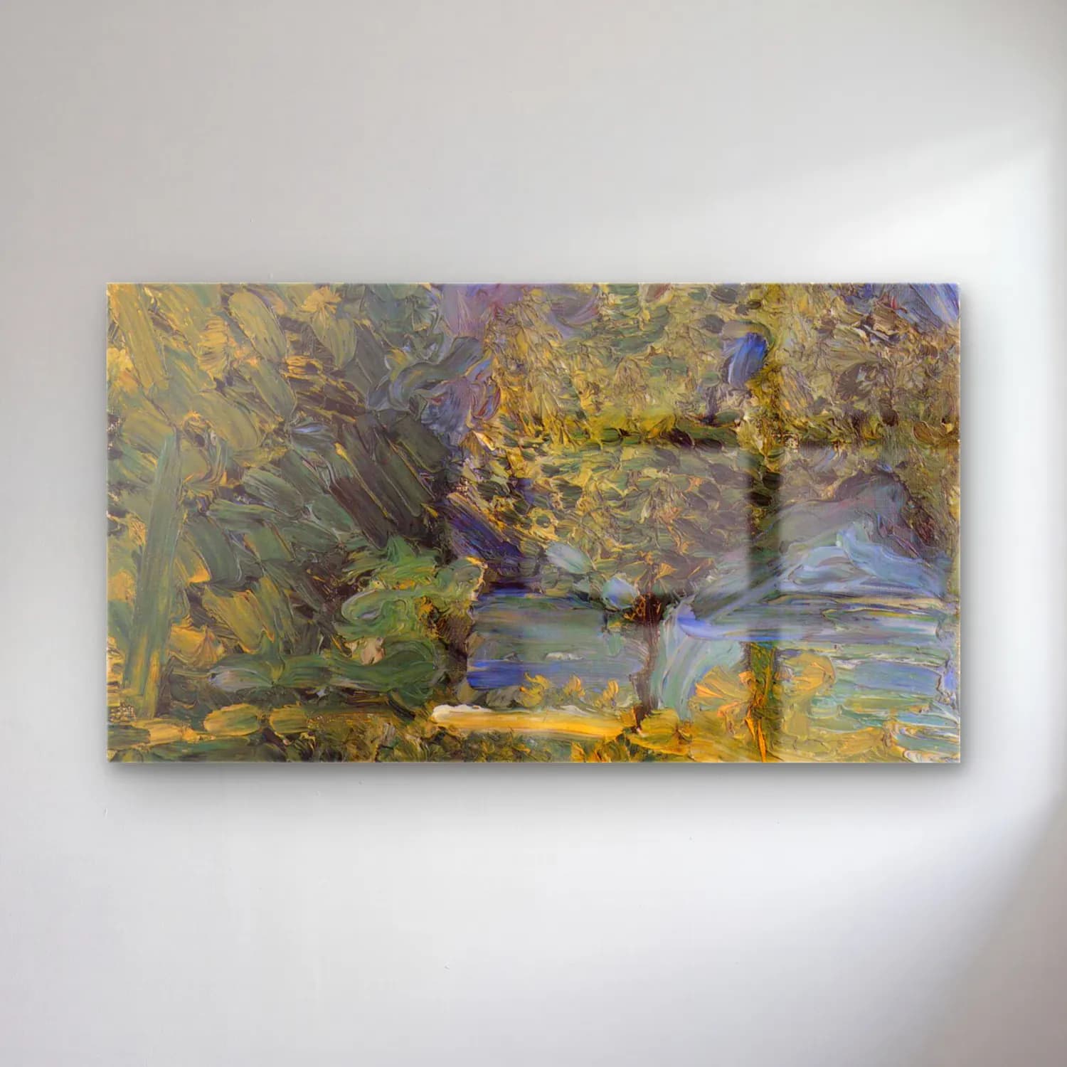 Gustav Klimt – Gmunden in the background cam tablo — Gustav Klimt – Gmunden in the background — empresyonist kırda nehir