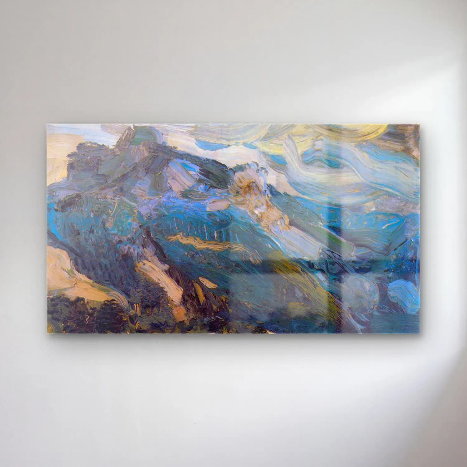Gustav Klimt – Lake Traunsee with mountains cam tablo — Gustav Klimt – Lake Traunsee with mountains — empresyonist soyut manzara