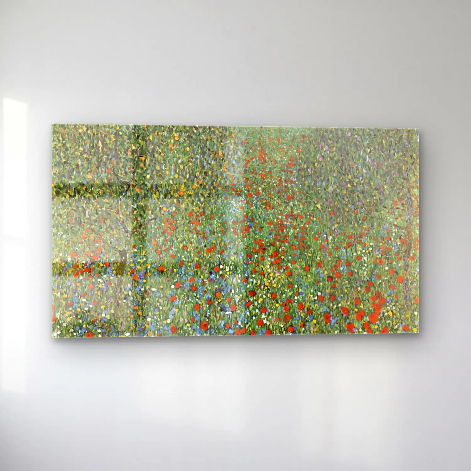Gustav Klimt – Mohnfeld cam tablo — sol açıdan görünüm