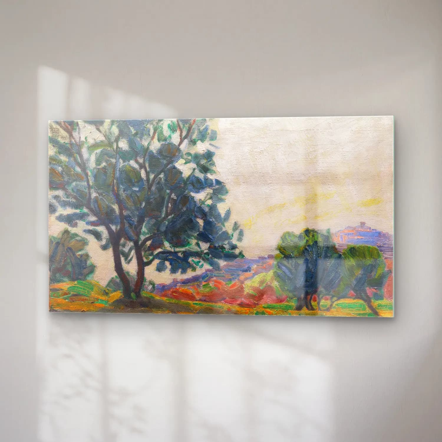 Niels Larsen Stevns – The Olive Grove with Cagnes in the Background Against the… cam tablo — sağ açıdan görünüm