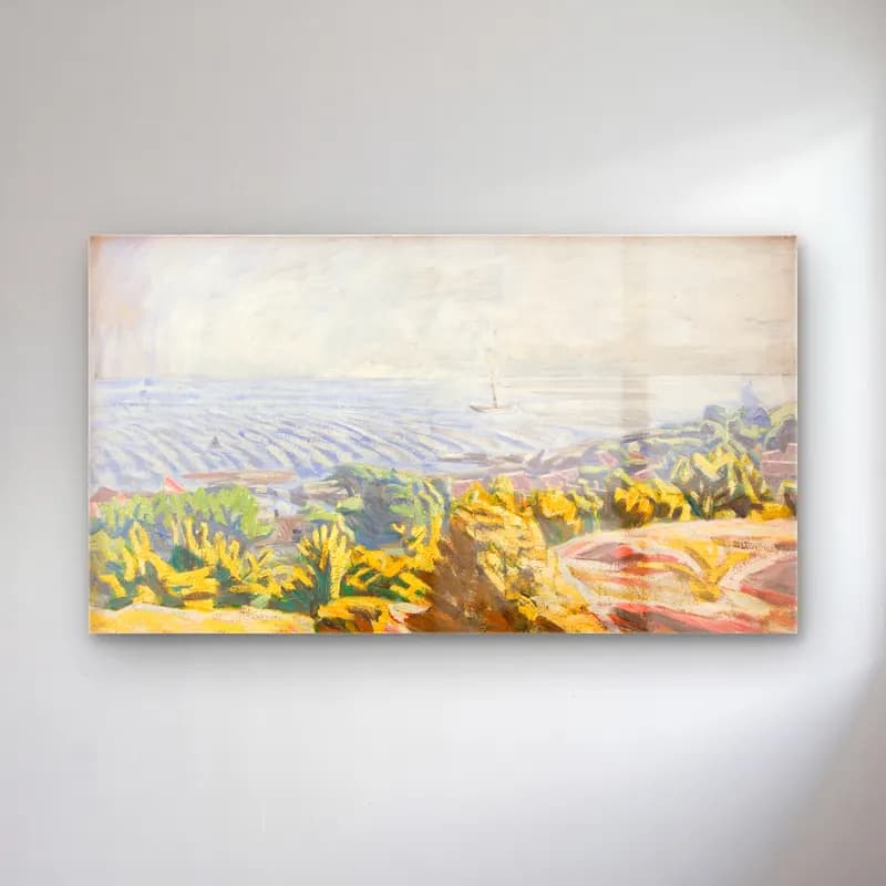 Niels Larsen Stevns – View from Bokul cam tablo — Niels Larsen Stevns – View from Bokul — empresyonist i̇talyan sahili
