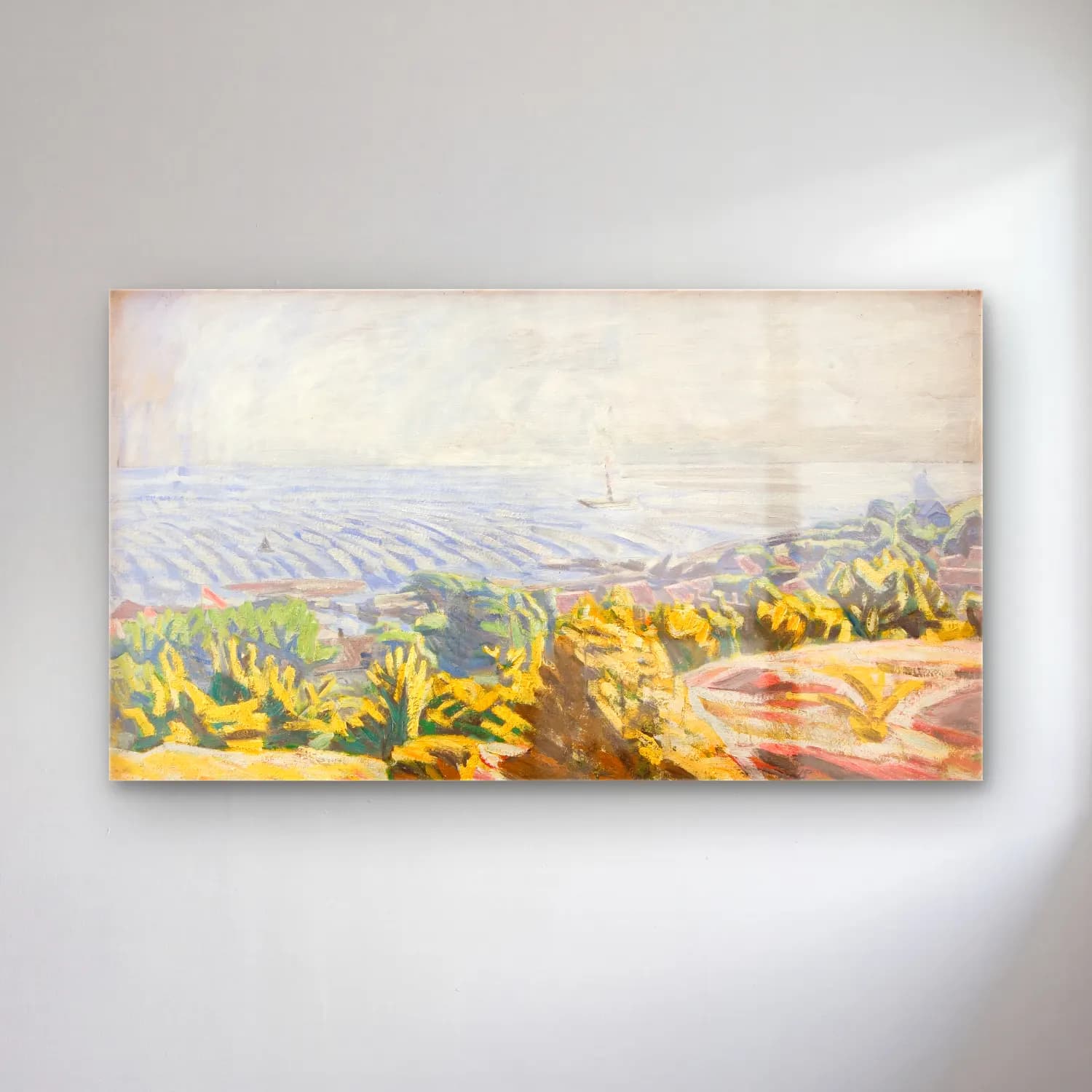 Niels Larsen Stevns – View from Bokul cam tablo — Niels Larsen Stevns – View from Bokul — empresyonist i̇talyan sahili
