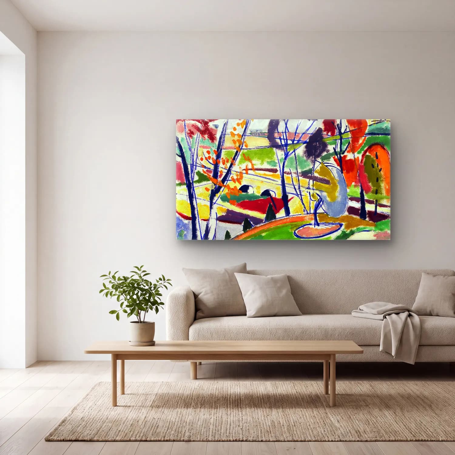 Henry Lyman Saÿen – Décor Plat cam tablo — açık renk salonda