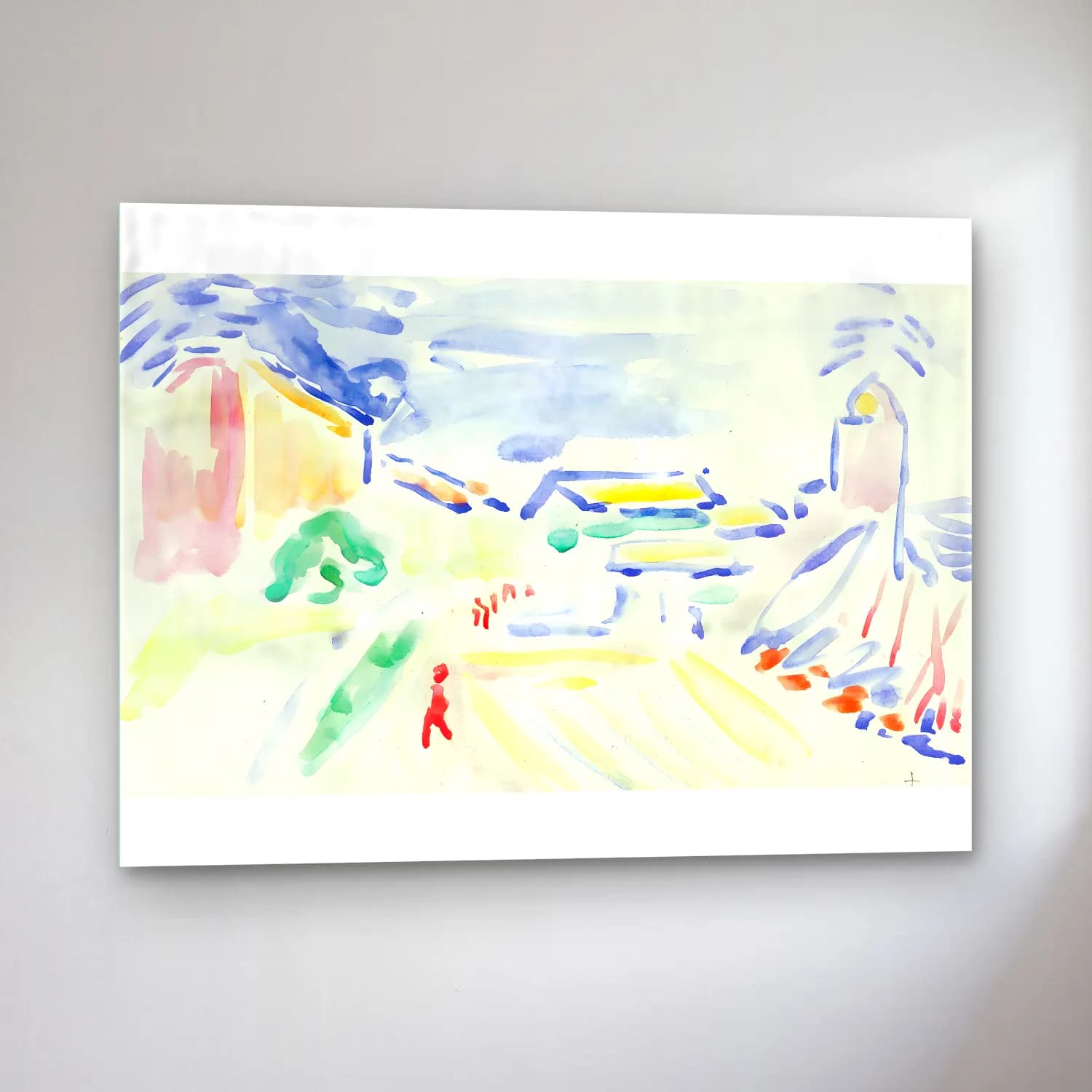 Henri Matisse – Paysage de Collioure cam tablo — sol açıdan görünüm