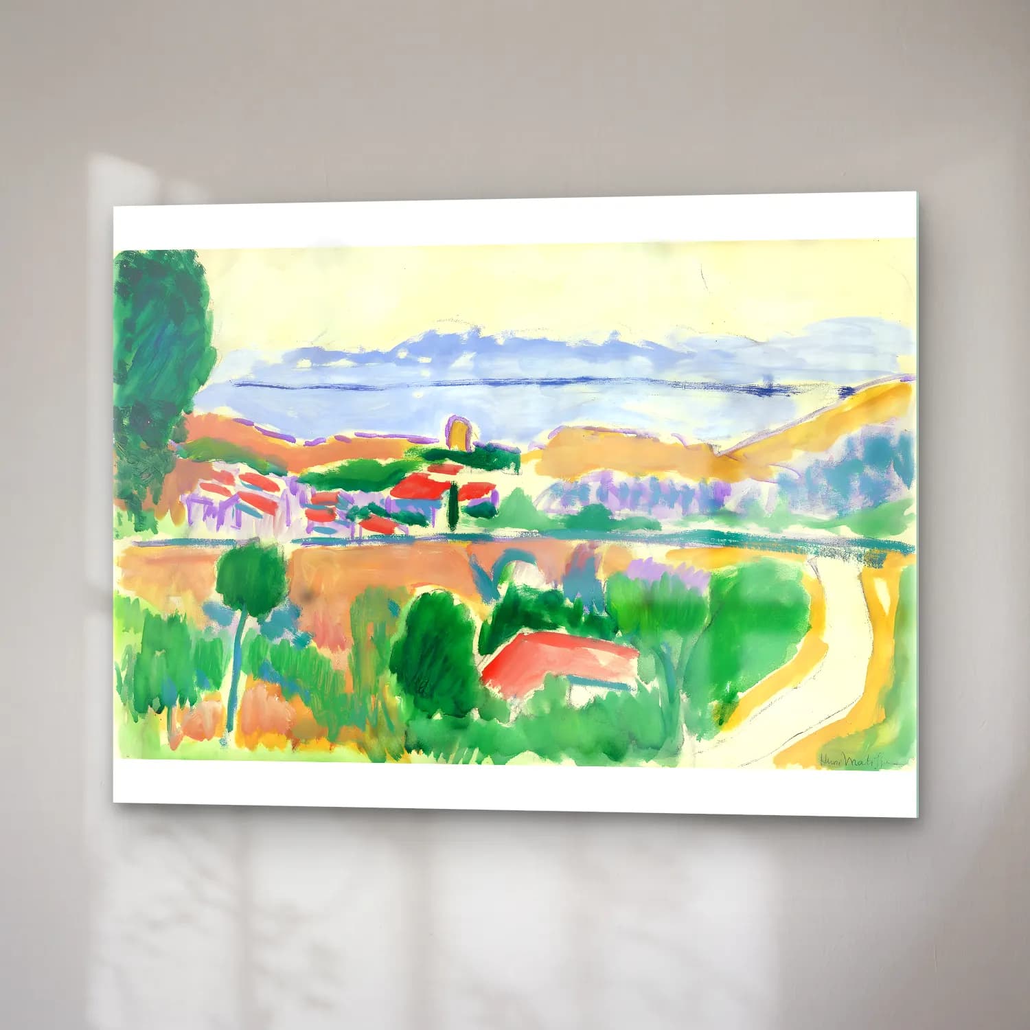 Henri Matisse – Vue de Collioure (circa 1906-1907) cam tablo — sağ açıdan görünüm