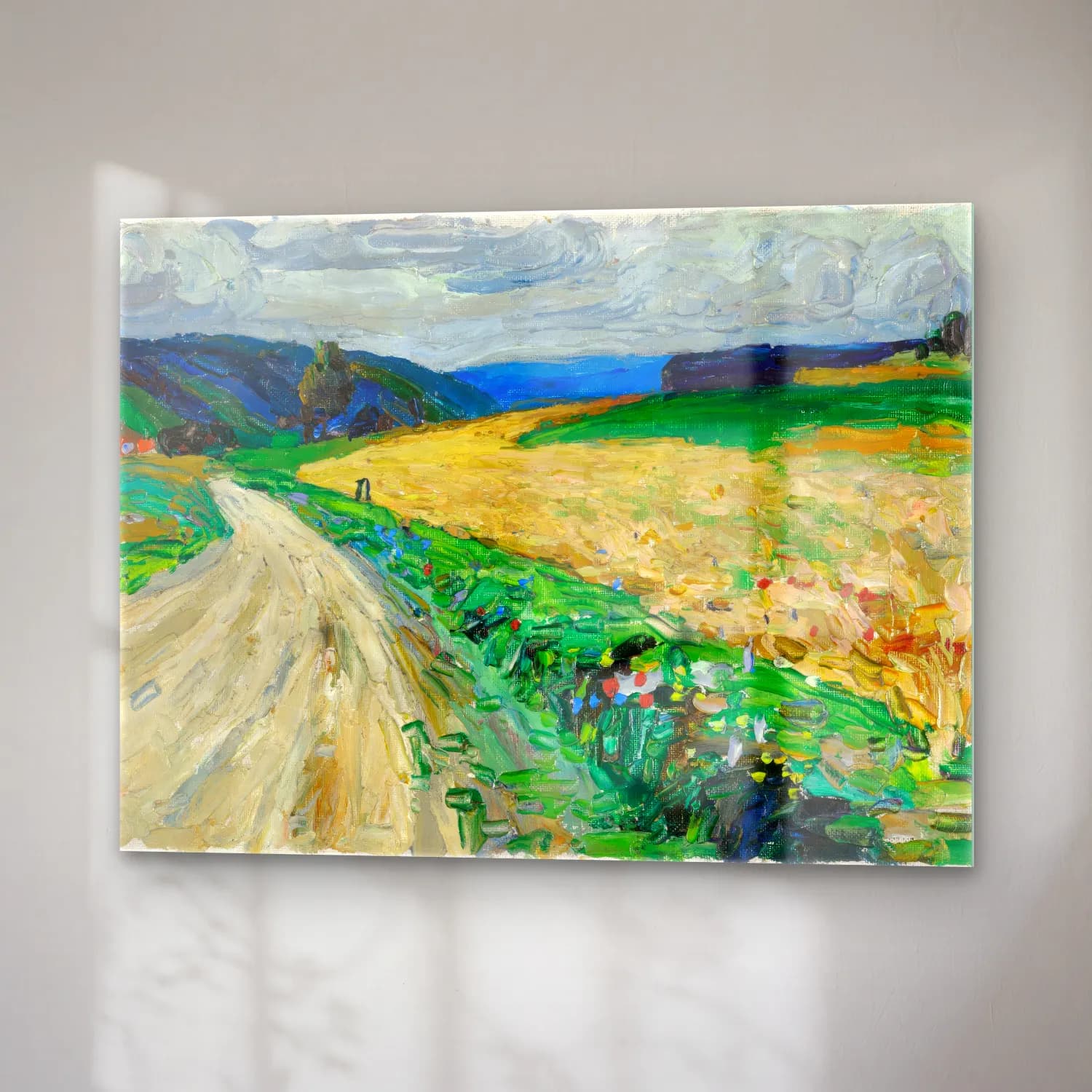 Wassily Kandinsky – Kallmünz – Nature study on the yellow stagecoach cam tablo — sağ açıdan görünüm